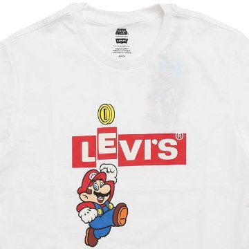 22491-07 グラフィッククルーネックTシャツ　 SUPERMARIO スーパーマリオ　＆リーバイス　コレボTシャツの画像