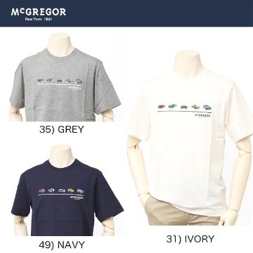 マッグレガー　メンズ半袖Ｔシャツ、111729306 50's　Car とマスコットベアのプリントＴの画像