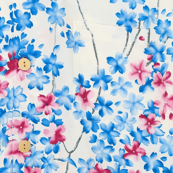 イオラニ　アロハシャツ　12308　レーヨンアロハ　和柄　桜モチーフ画像