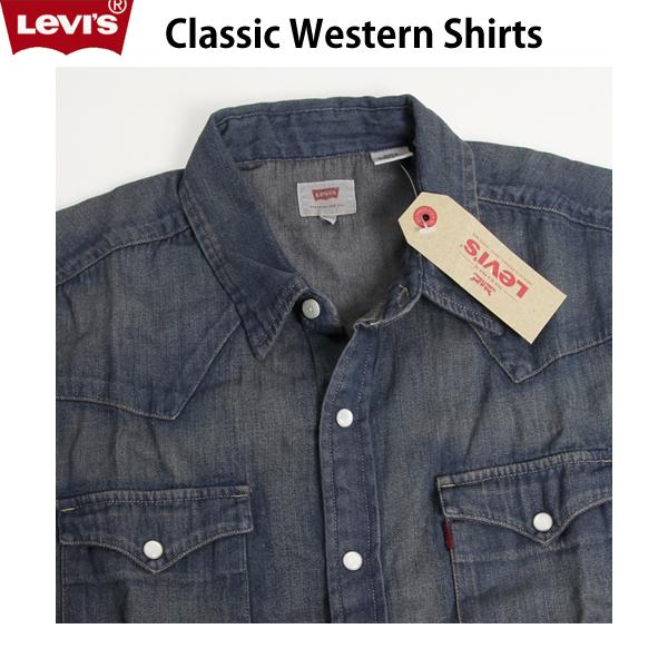 LEVI'S(リーバイス）メンズ  半袖　ウエスタンシャツ　21978-00 クラシックウエスタンシャツ　 100％　コットン 6.5oz Denimの画像