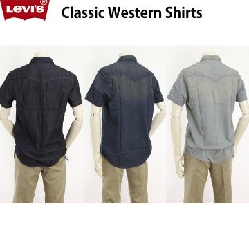 LEVI'S(リーバイス）メンズ  半袖　ウエスタンシャツ　21978-00 クラシックウエスタンシャツ　 100％　コットン 6.5oz Denimの画像