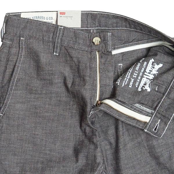 LEVIS（リーバイス）505　クロップド　さらりとしたシャンブレー生地　19309-00　/クロップドパンツ　7分丈　メンズ　光沢感の画像