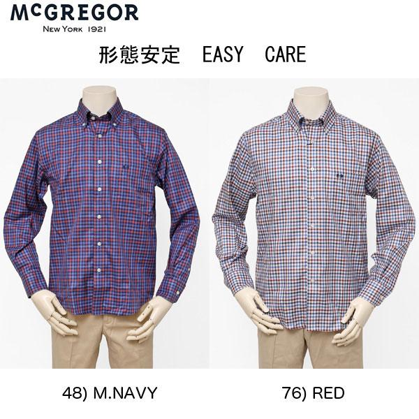 マッグレガー　メンズ長袖シャツ 形態安定チェックシャツ　EASY CARE 111170603画像