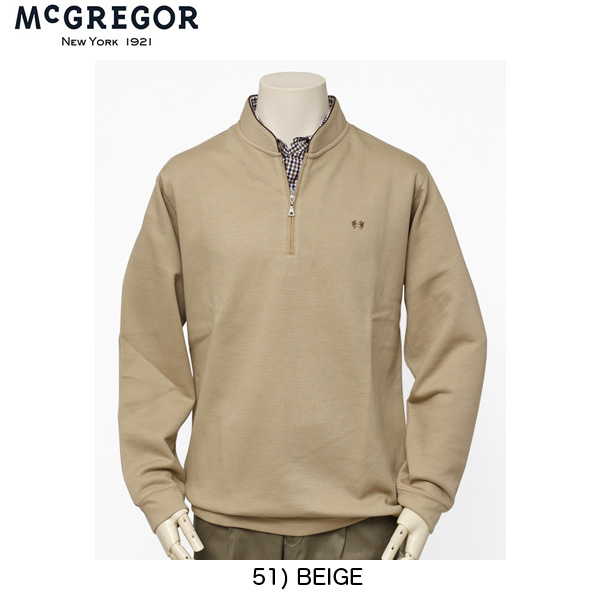 McGREGOR　111610605 メンズ　マクレガー　レイヤード衿付きトレーナー の画像