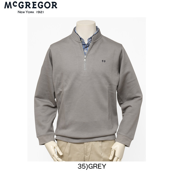 McGREGOR　111610605 メンズ　マクレガー　レイヤード衿付きトレーナー の画像