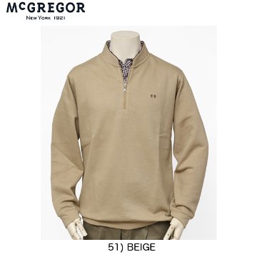 McGREGOR　111610605 メンズ　マクレガー　レイヤード衿付きトレーナー の画像