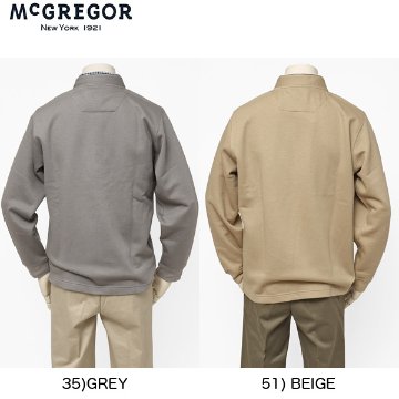 McGREGOR　111610605 メンズ　マクレガー　レイヤード衿付きトレーナー の画像