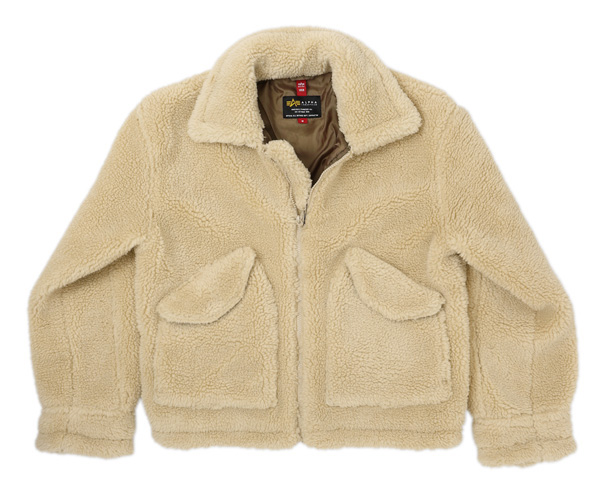 ALPHA アルファ　ボアブルゾン　衿付きボアブルゾン　TA7122-016　016）SAND BEIGH　ベージュ　サンドベージュの画像