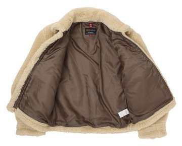 ALPHA アルファ　ボアブルゾン　衿付きボアブルゾン　TA7122-016　016）SAND BEIGH　ベージュ　サンドベージュの画像