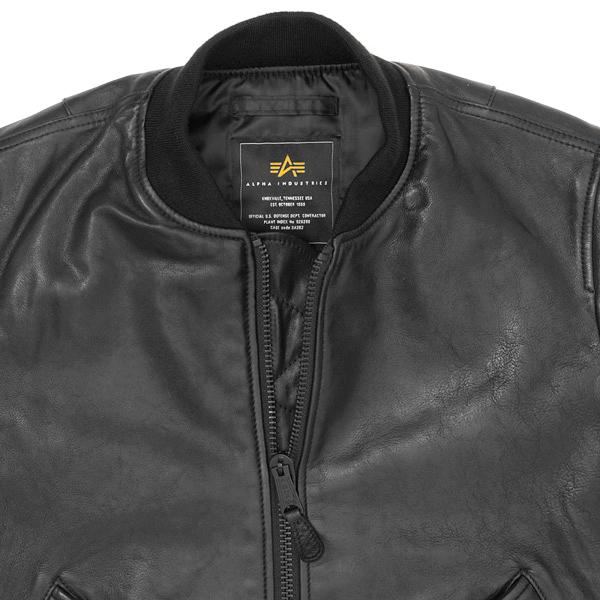 アルファ　Alpha Industries TA1490 MA-1　レザージャケット KNOXVILLE TENNESSEE USA EST.OCTOBER 1959 　/　ミりタリージャケット　の画像