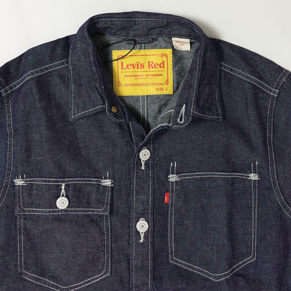 リーバイス　LEVI'S RED LR DENIM WOVEN DEEP OCEAN BEACH　レッドタブ　デニム長袖シャツ A0143-0000の画像