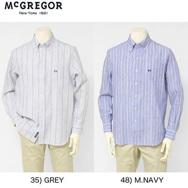 McGREGOR　マックレガー　CLEAN COOL リネンボタンダウンシャツ 111171106の画像