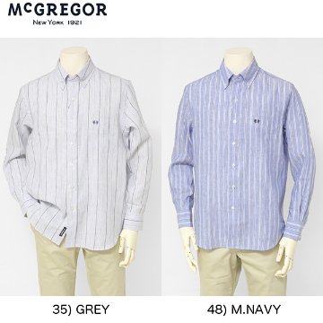 McGREGOR　マックレガー　CLEAN COOL リネンボタンダウンシャツ 111171106画像