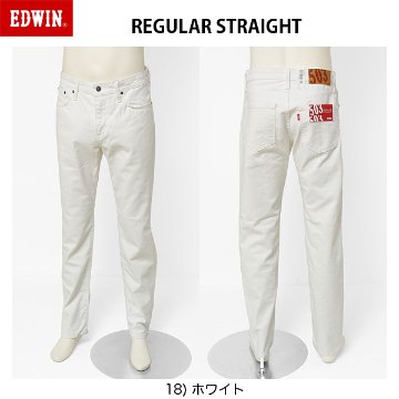 EDWIN　エドウィン　50303 18 ホワイト　レギュラーストレート　日本製の画像