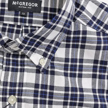 マクレガ-　メンズ　半袖シャツ　McGREGOR 111161201 100周年記念モデル　 タータンチェックBDシャツ画像