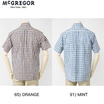  McGREGOR マックレガー メンズ 111161102 CLEEN　COOL仕様 抗菌防臭機能　吸収速乾機能 爽やかチェックBDシャツ画像