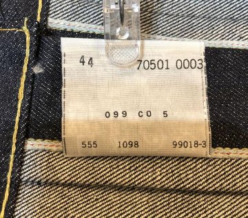1936年Model   506ＸＸ　米国製  Type-ⅠJacket  ファーストモデル  バレンシア工場　555刻印　70501-00 03)リジッド　DEAD STOCKの画像