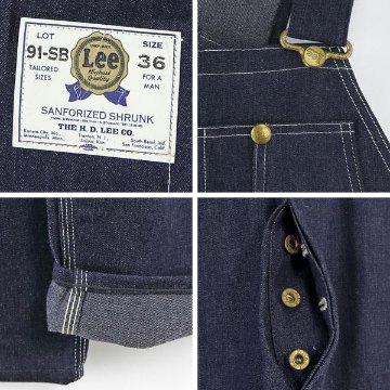 Lee THE　Archives  Leal Vintage 1940'S　91-SB オーバーオール　復刻   LM6291の画像