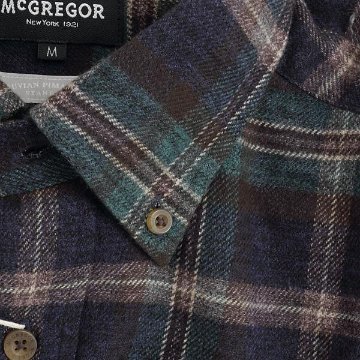 マッグレガー　111170801 ペルーヴィアンピマコットンの フランネル起毛チェックBDシャツの画像
