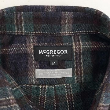 マッグレガー　111170801 ペルーヴィアンピマコットンの フランネル起毛チェックBDシャツの画像