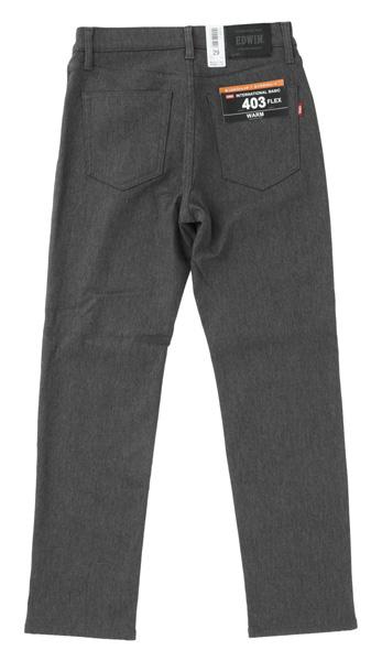 EDWIN E403Ｗ レギュラーストレート 冬の暖かジーンズ ソフトな履き心地！ 防風性、透湿性、 暖かな裏起毛、ストレッチ。画像