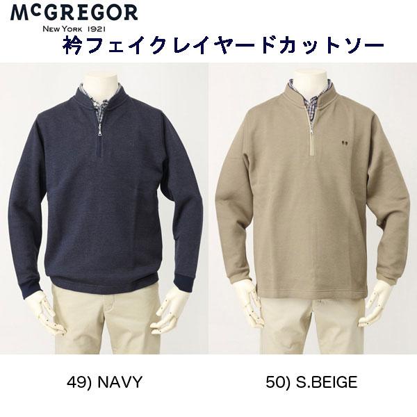 McGREGOR　111611603 メンズ　マクレガー　レイヤード衿付きトレーナー の画像