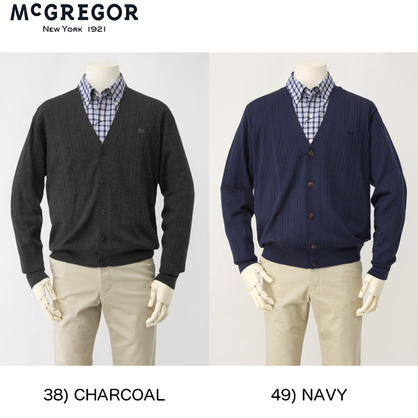 McGREGOR マックレガー ベーシックVカーディガン 111821604 38)CHARCOAL 49)NAVYの画像