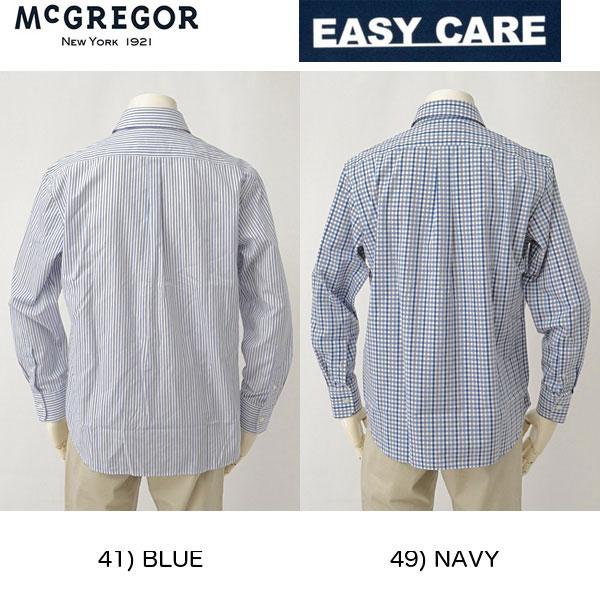 マッグレガー　メンズ長袖シャツボタンダウンチェックシャツ 形態安定チェックシャツ　EASY CARE 111171103の画像