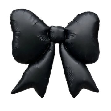 【ラージバルーン】リボンバルーン　ブラックの画像