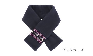 フリースマフラー スモッキング刺繡の画像