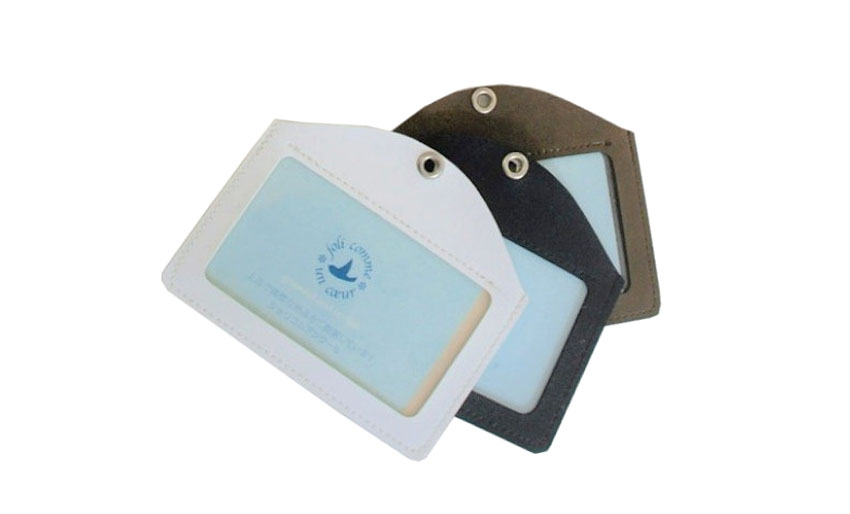 【在庫限り】合皮IDカードケース(巾着袋付き)の画像