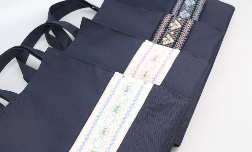 【20％OFF】　スモッキング刺繍入り レッスンバッグ｜ネット限定｜新柄入荷の画像