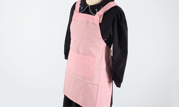 【お買得】90-100サイズ シンプルエプロン/スモック【SSサイズ】　巾着袋付き画像