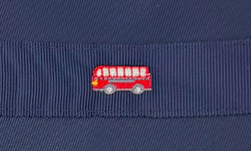ナイロン製マチ付きレッスンバッグ　ワンポイント刺繍 B4サイズの画像