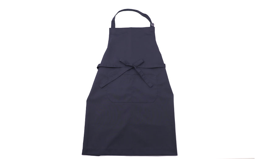 紺無地エプロン・選べる三角巾 2点セット　【140-160サイズ】　調理実習　 の画像