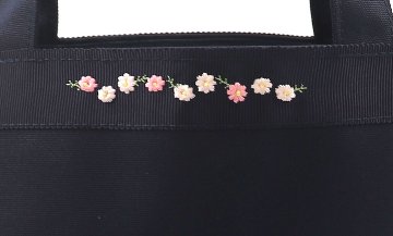 【新柄入荷】紺 ミニバッグ　ランチバッグにもお勧め　【メール便送料無料】の画像