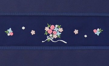 【展示見本品20％OFF】手刺繍シューズバッグ　花束の画像