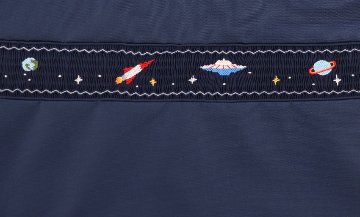 【2025新商品】スモッキング刺繍 自立型 ファスナー付きレッスンバッグ  B4サイズ  の画像