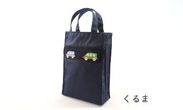 【新柄入荷】自立型スモッキング刺繍入りシューズバッグ(持ち手2本タイプ)の画像