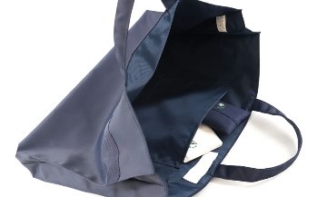 【ワケあり20％OFF】ナイロン製マチ付きレッスンバッグ　レースリボンの画像