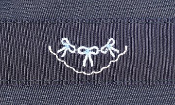 【ワケあり20％OFF】ナイロン製マチ付きレッスンバッグ　レースリボンの画像