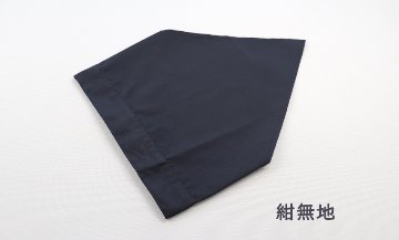 【ワケあり50％OFF】紺無地エプロン・選べる三角巾 2点セット　【140-160サイズ】　調理実習　 の画像