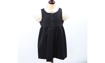 お受験服｜ジャンパースカート(前開きピンタック)紺｜日本製｜期間限定｜ペアレンツドリームの画像