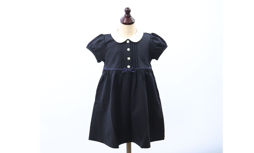 お受験服｜半袖ワンピース(前開き)紺｜日本製｜期間限定｜ペアレンツドリームの画像