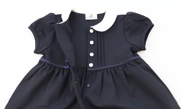 お受験服｜半袖ワンピース(前開き)紺｜日本製｜期間限定｜ペアレンツドリームの画像