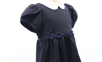 お受験服｜半袖ワンピース (後ろファスナー) 紺｜日本製｜期間限定｜ペアレンツドリームの画像
