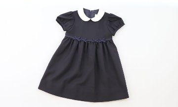 お受験服｜半袖ワンピース (後ろファスナー) 紺｜日本製｜期間限定｜ペアレンツドリームの画像