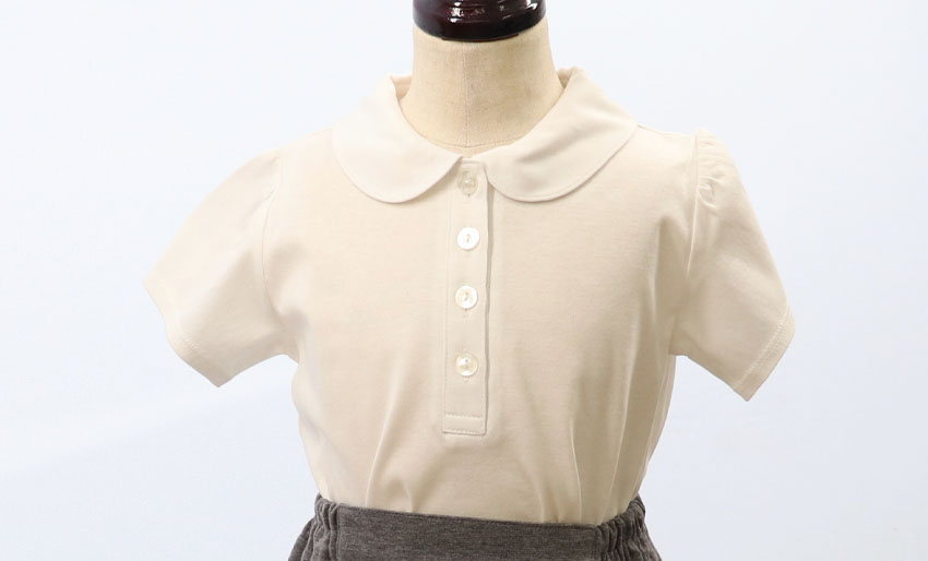 お受験服｜半袖かぶりブラウス白｜ 日本製｜期間限定｜ペアレンツドリームの画像