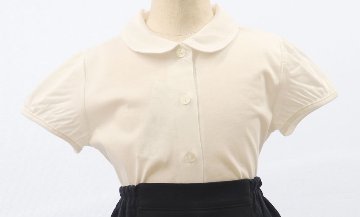 お受験服｜半袖パフスリーブブラウス白｜日本製｜期間限定販売 ｜ペアレンツドリーム｜の画像