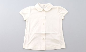 お受験服｜半袖パフスリーブブラウス白｜日本製｜期間限定販売 ｜ペアレンツドリーム｜の画像